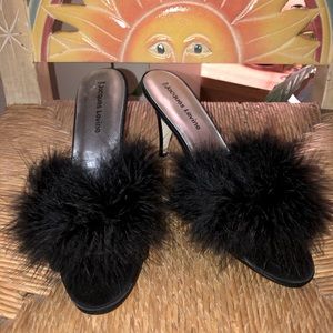 Jacques Levine Boa Mules